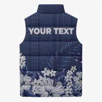 Personalized Utah State Sleeveless Puffer Jacket Polynesian Style