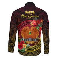 Papua New Guinea Family Matching Tank Maxi Dress and Hawaiian Shirt Coat Of Arms Tropical Flowers Polynesian Pattern LT05 - Polynesian Pride