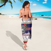 American Samoa Christmas Sarong Poinsettia La Maunia Le Kilisimasi LT05 - Polynesian Pride