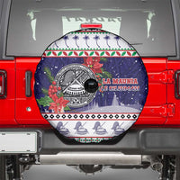 American Samoa Christmas Spare Tire Cover Poinsettia La Maunia Le Kilisimasi