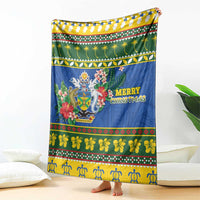 Solomon Islands Christmas Blanket Coat Of Arms Merry Xmas