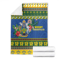 Solomon Islands Christmas Blanket Coat Of Arms Merry Xmas