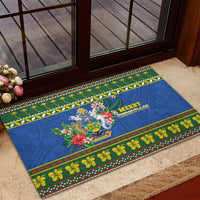Solomon Islands Christmas Rubber Doormat Coat Of Arms Merry Xmas