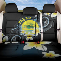 Palau United Nations Day Back Car Seat Cover Polynesian Curves Plumeria - Polynesian Pride