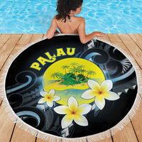 Palau United Nations Day Beach Blanket Polynesian Curves Plumeria - Polynesian Pride