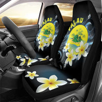 Palau United Nations Day Car Seat Cover Polynesian Curves Plumeria - Polynesian Pride