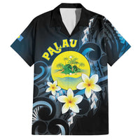 Palau United Nations Day Family Matching Long Sleeve Bodycon Dress and Hawaiian Shirt Polynesian Curves Plumeria - Polynesian Pride