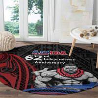 Samoa Independence Day Round Carpet Samoan Warriors Ula Fala LT05 - Polynesian Pride