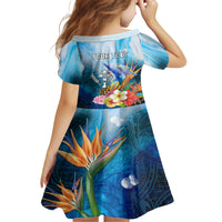 Personalised Kosrae Constitution Day Family Matching Off Shoulder Maxi Dress and Hawaiian Shirt Humpback Whale Tropical Flowers LT05 - Polynesian Pride