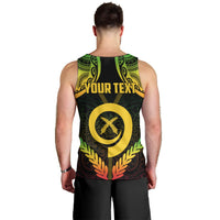Personalised Vanuatu Father Lini Day Men Tank Top Polynesian Tribal Pattern LT05 - Polynesian Pride