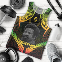 Personalised Vanuatu Father Lini Day Men Tank Top Polynesian Tribal Pattern LT05 - Polynesian Pride