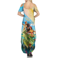 Personalised Hawaii Honolulu Festival Summer Maxi Dress Hula Girls Tropical Vibe LT05 - Polynesian Pride