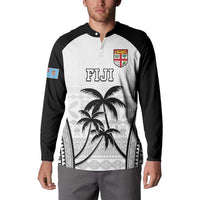 Custom Fiji Tapa Football Button Sweatshirt Sporty Style