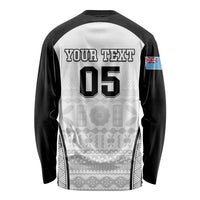 Custom Fiji Tapa Football Long Sleeve Shirt Sporty Style LT05 - Polynesian Pride