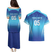 Custom Fiji Football Couples Matching Puletasi and Hawaiian Shirt Fijian Tapa Pattern