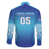 Custom Fiji Football Family Matching Long Sleeve Bodycon Dress and Hawaiian Shirt Fijian Tapa Pattern