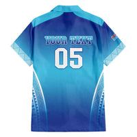 Custom Fiji Football Family Matching Tank Maxi Dress and Hawaiian Shirt Fijian Tapa Pattern