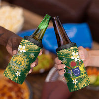 Cook Islands 15 Finest 4 in 1 Can Cooler Tumbler Plumeria Polynesian Turtle