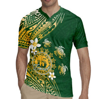 Cook Islands 15 Finest Rugby Jersey Plumeria Polynesian Turtle