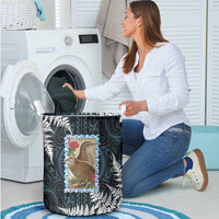 New Zealand Weka Laundry Basket Maori Hen Koru Pattern LT05 - Polynesian Pride