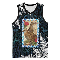 New Zealand Weka Basketball Jersey Maori Hen Koru Pattern - Polynesian Pride