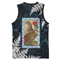 New Zealand Weka Basketball Jersey Maori Hen Koru Pattern - Polynesian Pride