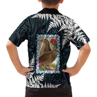 New Zealand Weka Family Matching Mermaid Dress and Hawaiian Shirt Maori Hen Koru Pattern