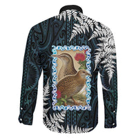 New Zealand Weka Family Matching Mermaid Dress and Hawaiian Shirt Maori Hen Koru Pattern