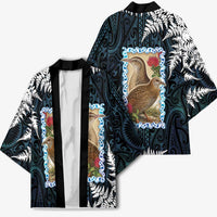 New Zealand Weka Kimono Maori Hen Koru Pattern LT05 - Polynesian Pride