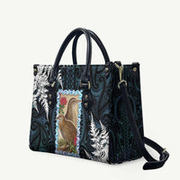 New Zealand Weka Leather Bag Maori Hen Koru Pattern - Polynesian Pride