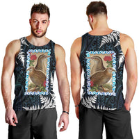 New Zealand Weka Men Tank Top Maori Hen Koru Pattern - Polynesian Pride