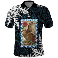 New Zealand Weka Polo Shirt Maori Hen Koru Pattern - Polynesian Pride