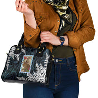New Zealand Weka Shoulder Handbag Maori Hen Koru Pattern - Polynesian Pride