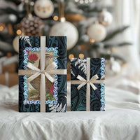 New Zealand Weka Wrapping Paper Maori Hen Koru Pattern