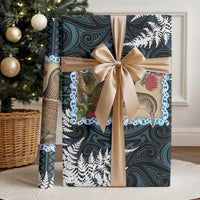 New Zealand Weka Wrapping Paper Maori Hen Koru Pattern