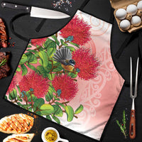 New Zealand Fantail Apron Maori Koru With Pohutukawa Flowers - Polynesian Pride