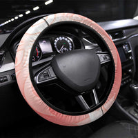 New Zealand Fantail Steering Wheel Cover Maori Koru With Pohutukawa Flowers - Polynesian Pride