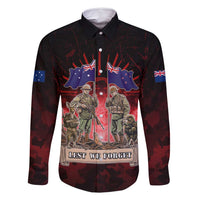 Australia And New Zealand ANZAC Day Family Matching Off Shoulder Short Dress and Hawaiian Shirt Soldiers Lest We Forget