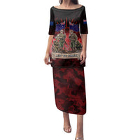 Australia And New Zealand ANZAC Day Family Matching Puletasi and Hawaiian Shirt Soldiers Lest We Forget