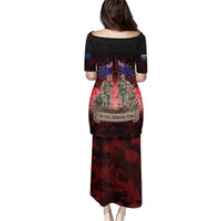 Australia And New Zealand ANZAC Day Family Matching Puletasi and Hawaiian Shirt Soldiers Lest We Forget