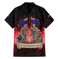 Australia And New Zealand ANZAC Day Family Matching Short Sleeve Bodycon Dress and Hawaiian Shirt Soldiers Lest We Forget