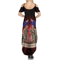 Australia And New Zealand ANZAC Day Family Matching Summer Maxi Dress and Hawaiian Shirt Soldiers Lest We Forget