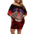 Australia And New Zealand ANZAC Day Off Shoulder Short Dress Soldiers Lest We Forget LT05 Women Red - Polynesian Pride