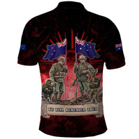 Australia And New Zealand ANZAC Day Polo Shirt Soldiers Lest We Forget LT05