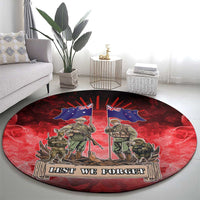 Australia And New Zealand ANZAC Day Round Carpet Soldiers Lest We Forget LT05 - Polynesian Pride