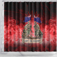 Australia And New Zealand ANZAC Day Shower Curtain Soldiers Lest We Forget LT05 - Polynesian Pride