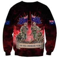 Australia And New Zealand ANZAC Day Sweatshirt Soldiers Lest We Forget