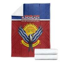 Kiribati 45th Independence Day Blanket Lesser Frigatebird Tribal Pattern