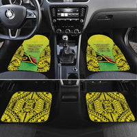 Vanuatu 46th Independence Car Mats Special Style LT05 Set 4pcs Yellow - Polynesian Pride