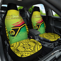 Vanuatu 46th Independence Car Seat Cover Special Style LT05 One Size Yellow - Polynesian Pride